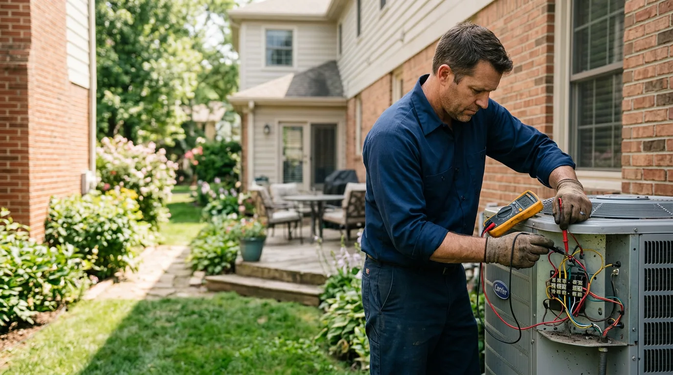HVAC technician working near Greenville, NY